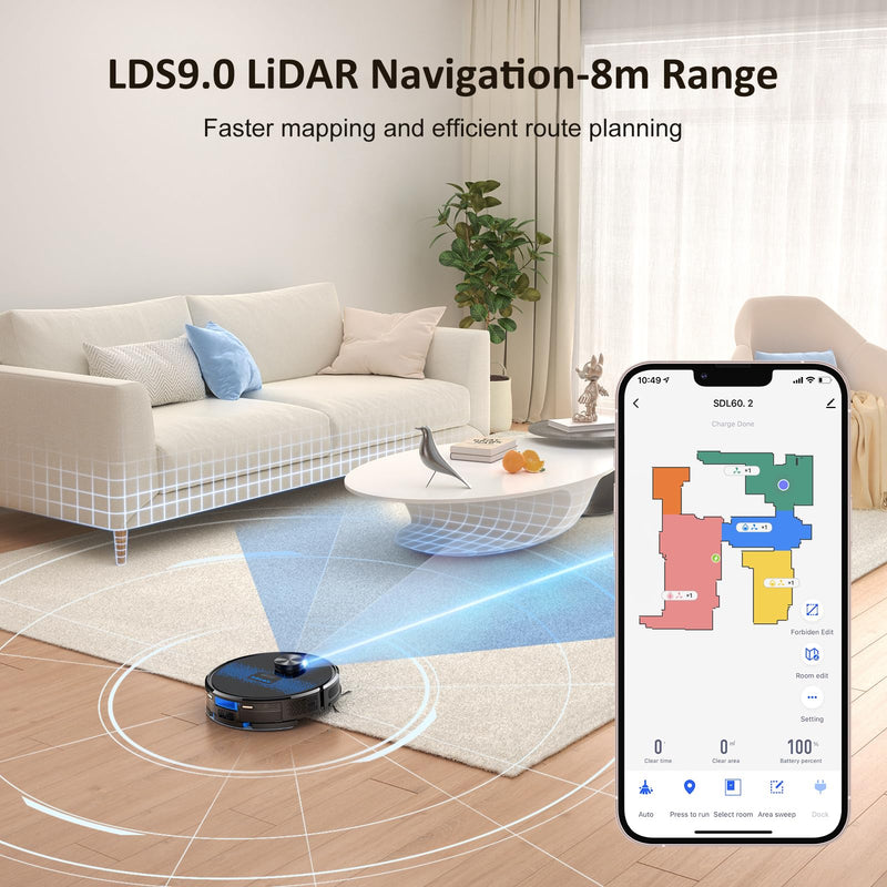 Lubluelu Robot Vacuum: 2-in-1, 4000Pa, Lidar Navigation