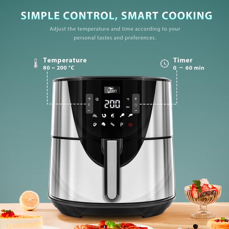 Uten 5.5L Air Fryer Oven, 1700W Rapid Air Technology, Healthy Cooking