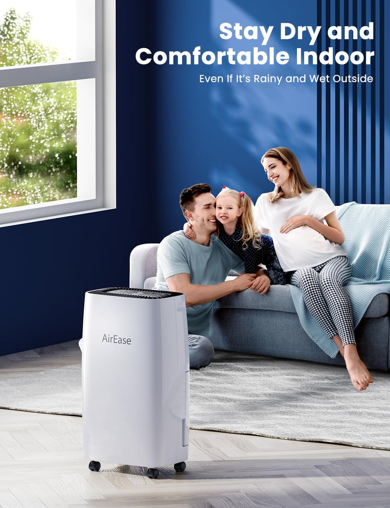 Powerful 12L Home Dehumidifier: Digital Control, 2.5L Tank