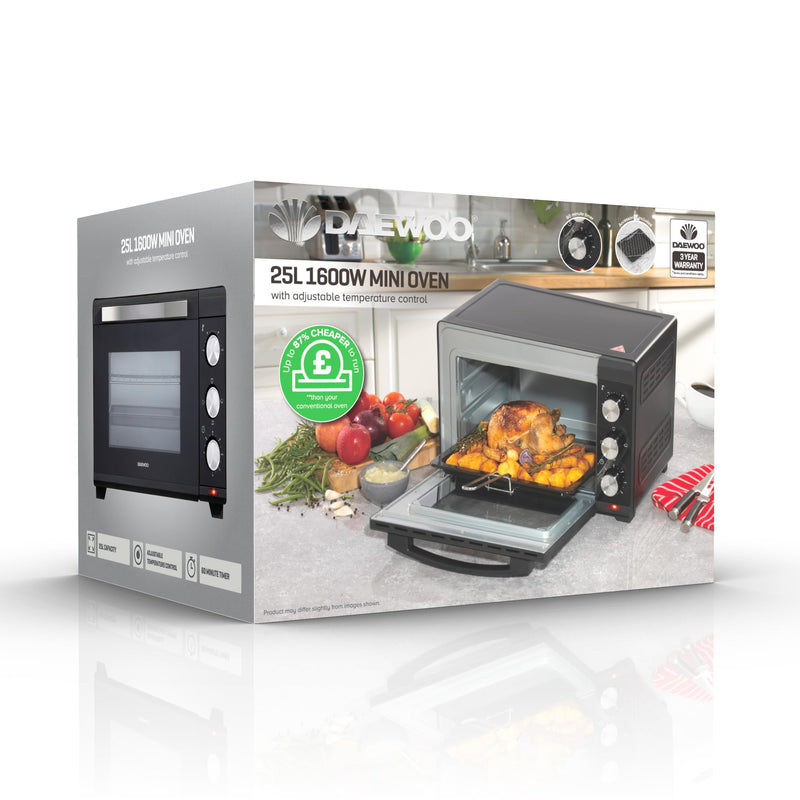 Daewoo Mini Countertop Electric Cooker, 32L Oven & Grill