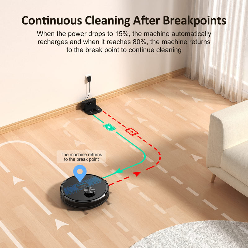 Lubluelu Robot Vacuum: 2-in-1, 4000Pa, Lidar Navigation