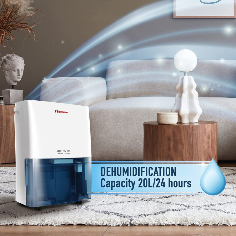 Inventor 20L/Day Dehumidifier, Wi-Fi, Ioniser, Sleep Mode