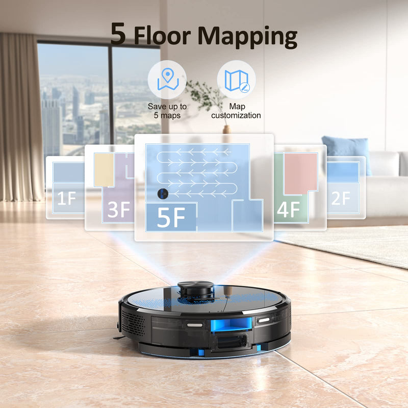 Lubluelu Robot Vacuum: 2-in-1, 4000Pa, Lidar Navigation