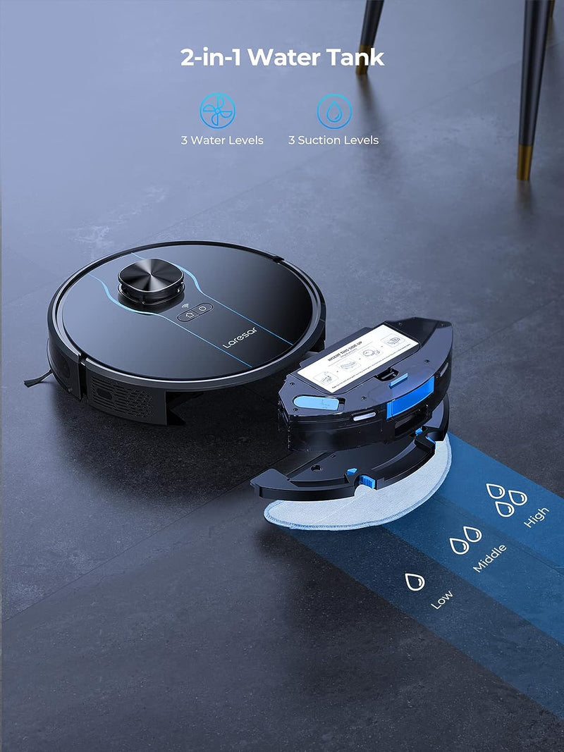 Laresar Robot Vacuum Cleaner 3500Pa with Self Emptying Station, L6 Nex