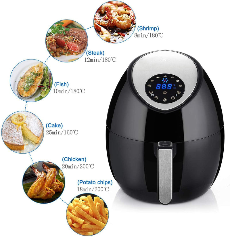 Uten 10L Digital Air Fryer Oven: 12 Preset Menus, LED Touch