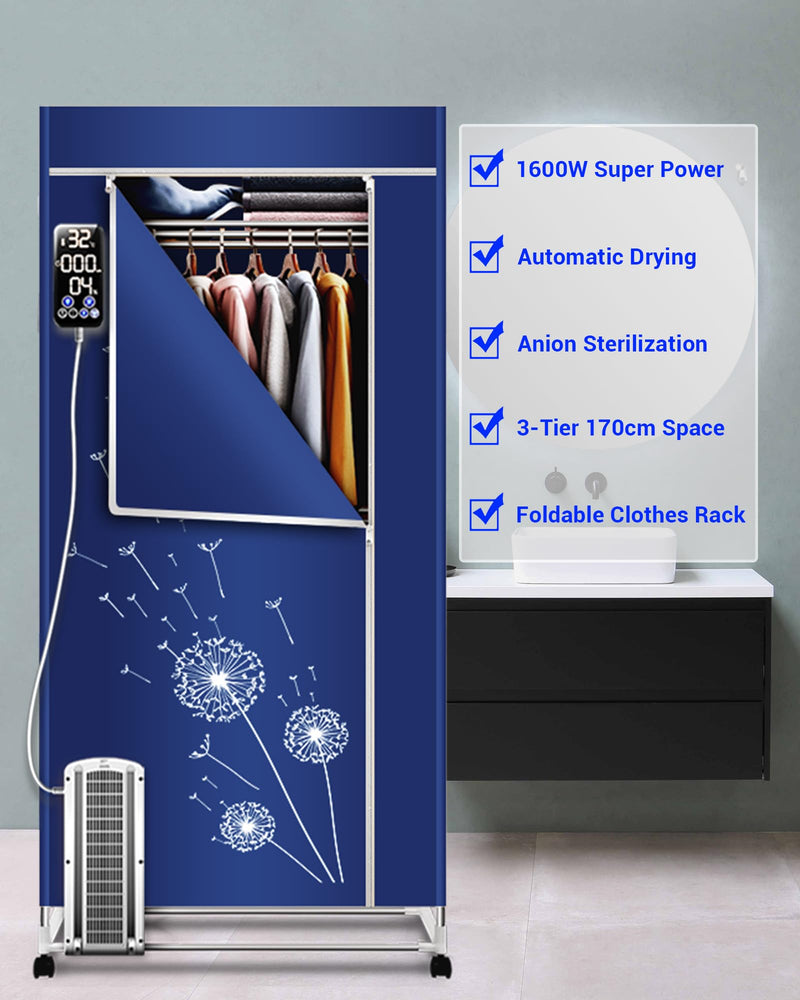 KASYDoFF Electric Clothes Dryer, 16KG Capacity, Remote Control