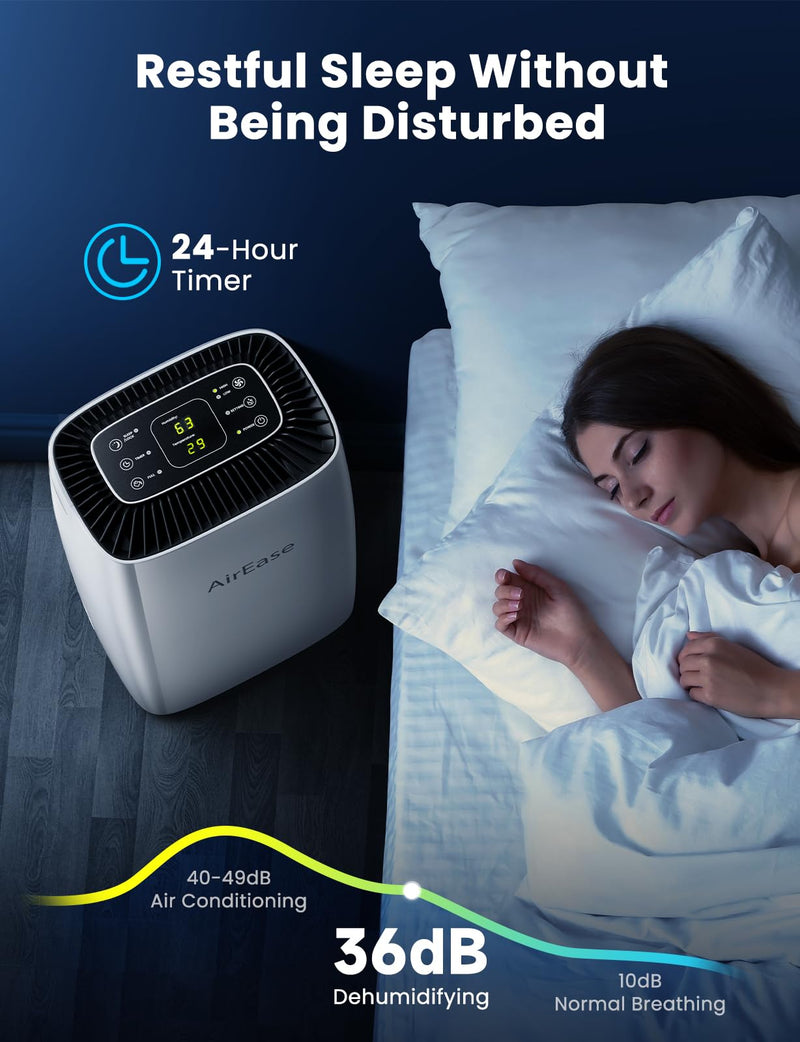 Powerful 12L Home Dehumidifier: Digital Control, 2.5L Tank