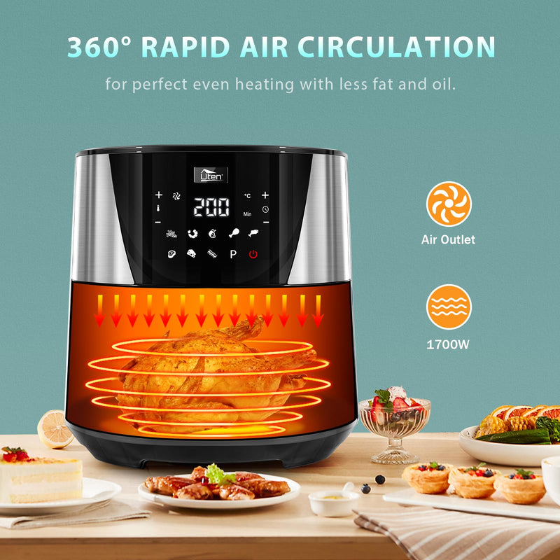 Uten 5.5L Air Fryer Oven, 1700W Rapid Air Technology, Healthy Cooking