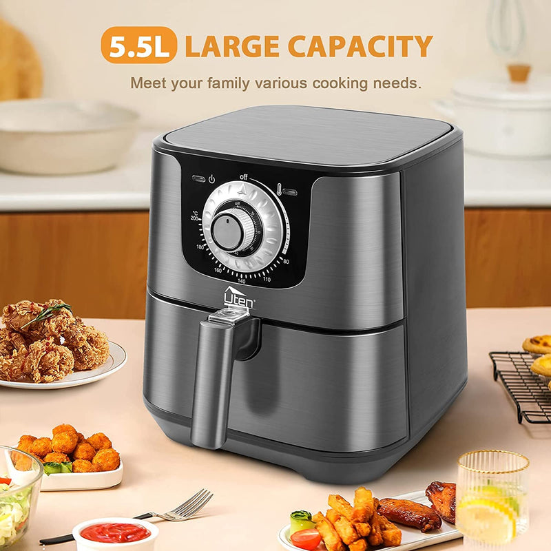 Uten 10L Digital Air Fryer Oven: 12 Preset Menus, LED Touch