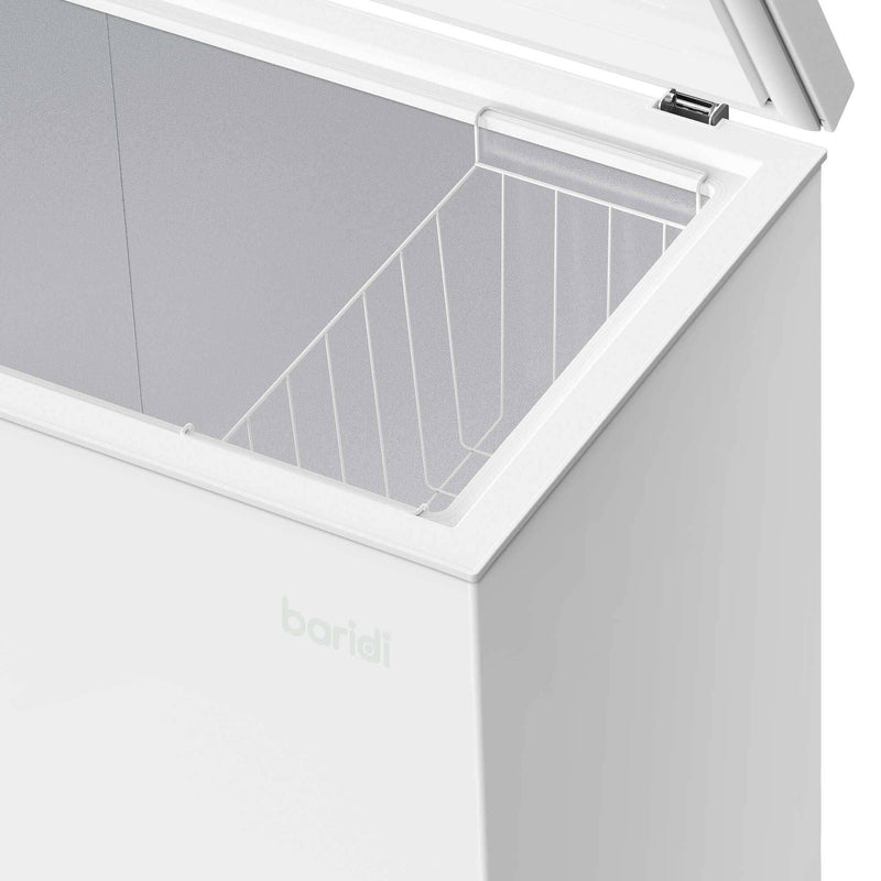 Baridi 142L Chest Freezer: Garage Safe, Adjustable Thermostat