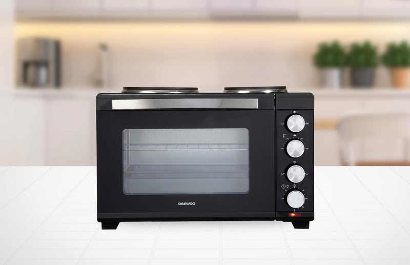 Daewoo Mini Countertop Electric Cooker, 32L Oven & Grill