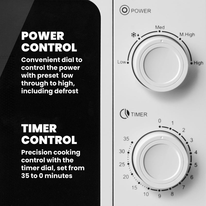 Vytronix MLM20B 20L Microwave: 700W, 5 Power Levels, Defrost