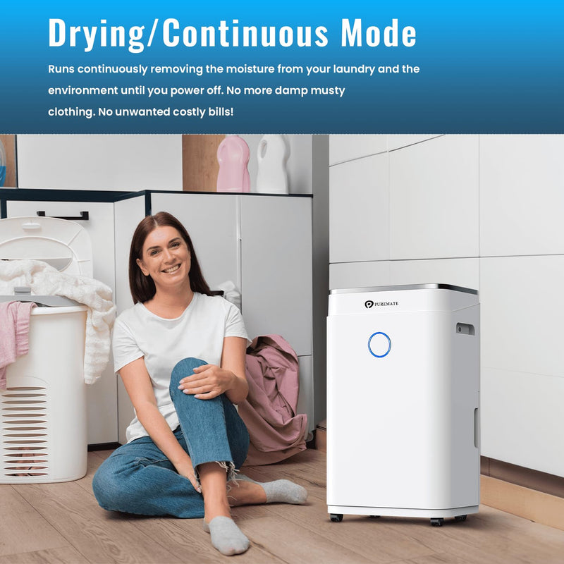 PureMate 20L/Day Dehumidifier - Compact, Digital Display, Timer