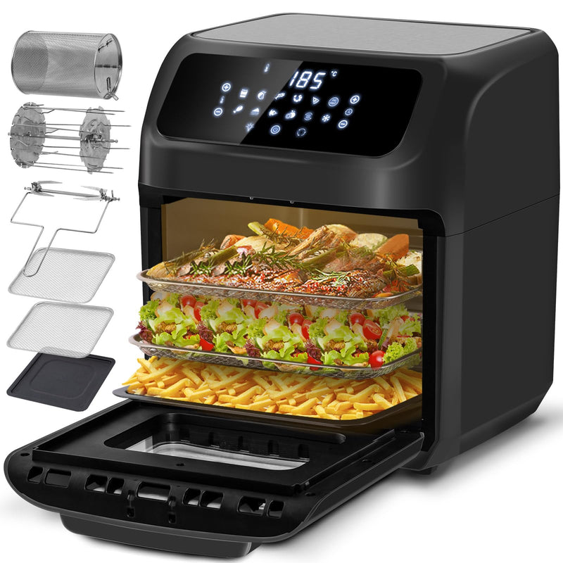 LLIVEKIT 12L Family Air Fryer: 12 Presets, Oil-Free, 1800W, Rosa