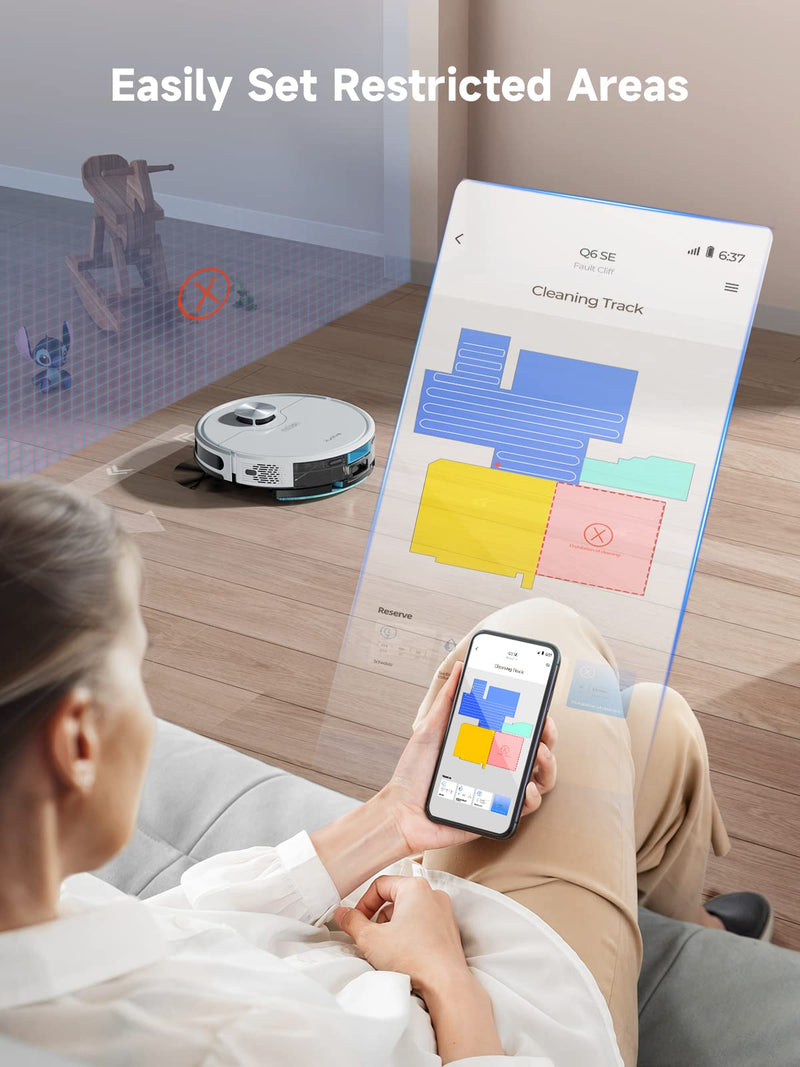 HONITURE Robot Vacuum Cleaner with Mop, 3500pa, WiFi/App