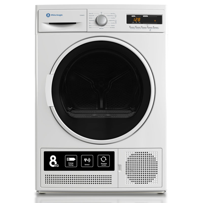 White Knight Condenser Sensor Tumble Dryer 8kg Freestanding B Rated