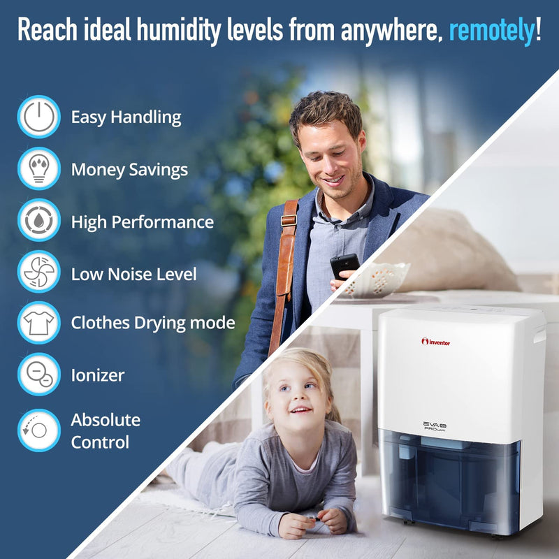 Inventor 20L/Day Dehumidifier, Wi-Fi, Ioniser, Sleep Mode