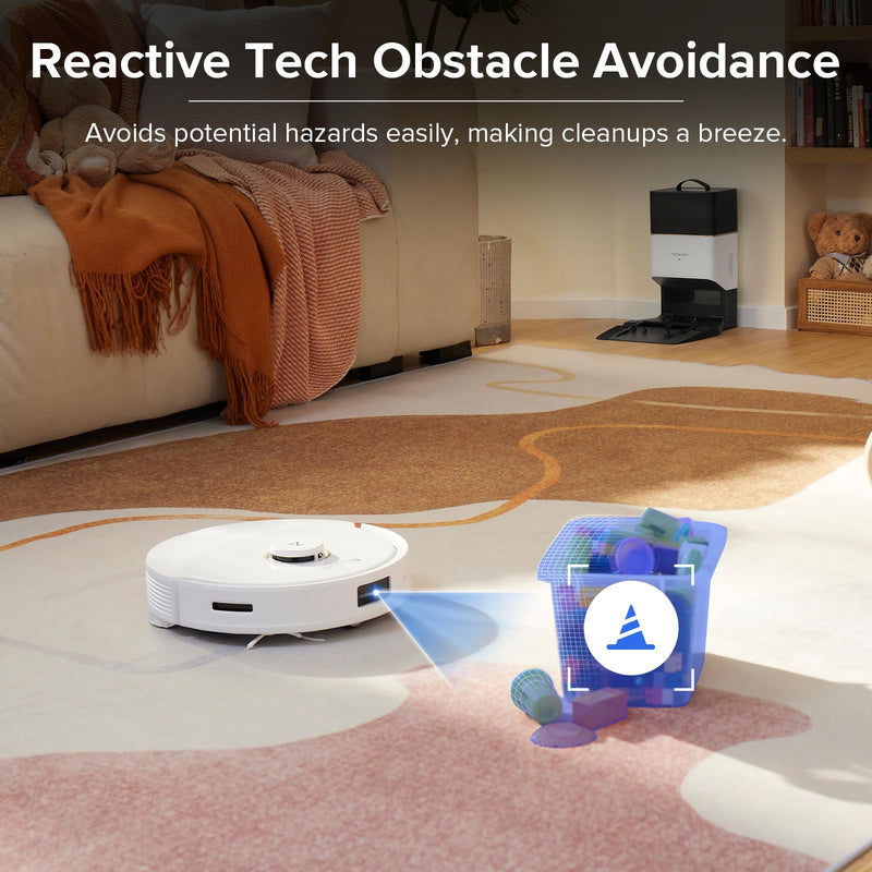 Roborock Q8 Max+ Robot Vacuum: Self-Emptying, Dual Brush, 5500Pa