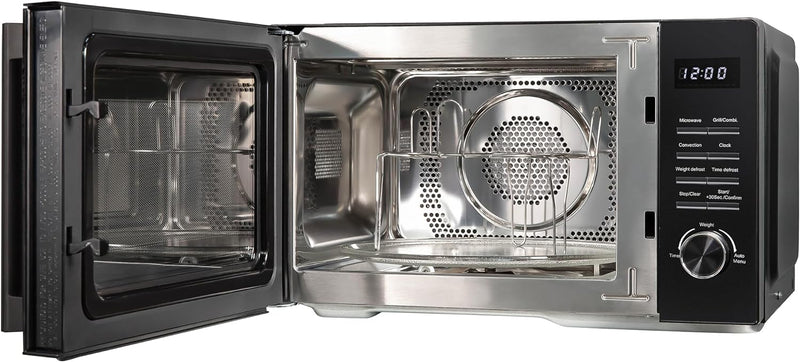 Russell Hobbs 23L Black Microwave: 3-in-1 Grill & Oven, 10 Settings