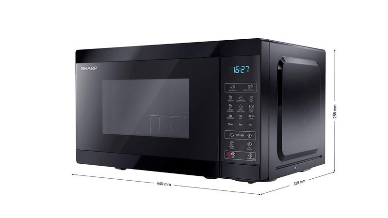 SHARP 28L Digital Microwave - 900W Grill, 11 Power Levels, Silver