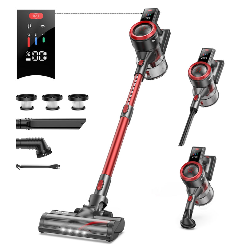 BuTure 450W Cordless Stick Vacuum, Smart Touch Display