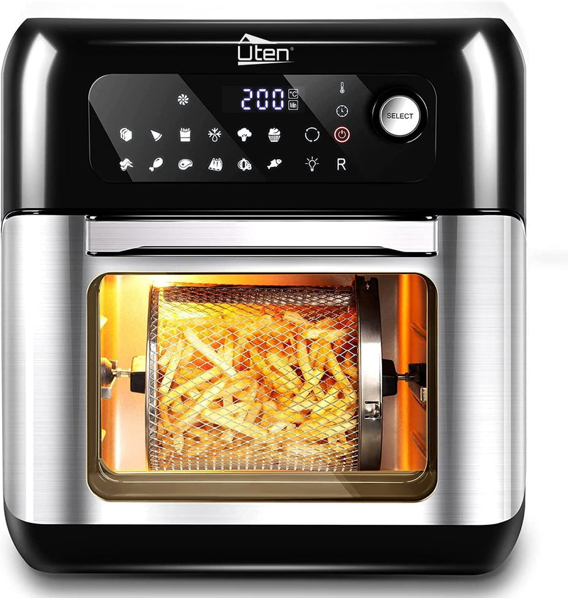 Uten 10L Digital Air Fryer Oven: 12 Preset Menus, LED Touch