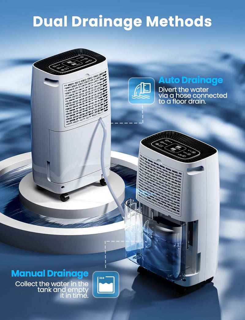 Powerful 12L Home Dehumidifier: Digital Control, 2.5L Tank