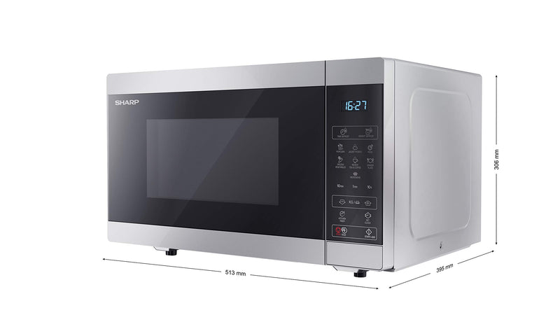 Sharp Compact 20L Microwave: 800W, 11 Power Levels, Defrost, LED Light