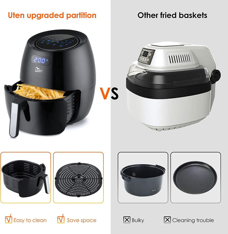 Uten 10L Digital Air Fryer Oven: 12 Preset Menus, LED Touch