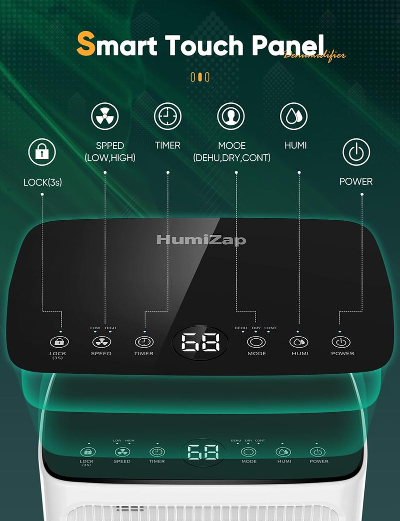 Ultra Quiet 12L Home Dehumidifier: Humidity Control with Timer