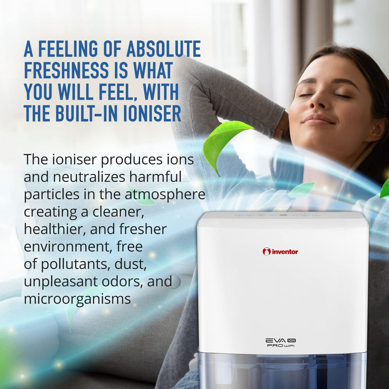 Inventor 20L/Day Dehumidifier, Wi-Fi, Ioniser, Sleep Mode