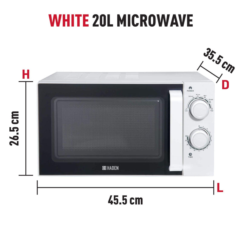 Haden Microwave, 20L, 700W, Stainless Steel Interior, 6 Power Levels