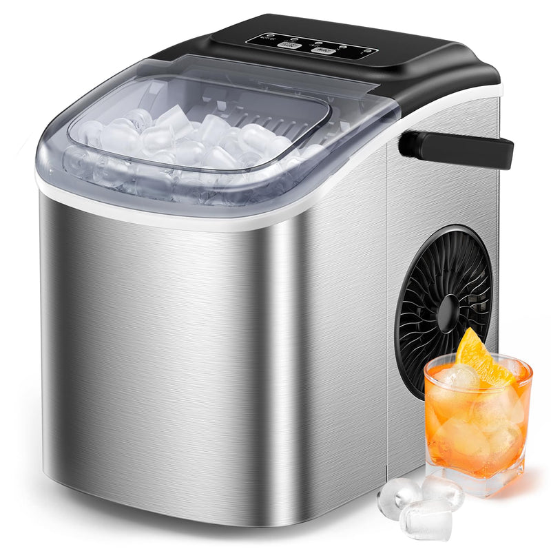 Silonn Countertop Ice Maker - 9 Cubes in 6 Mins, 12KG/24Hrs