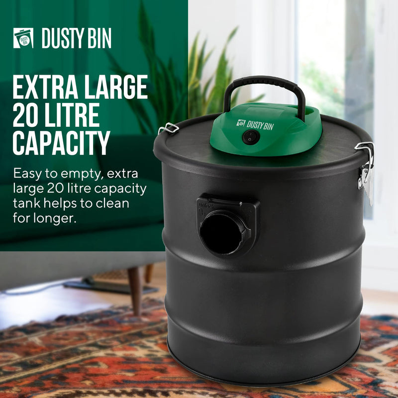 Dusty Bin DB19R Rechargeable Ash Vacuum - Cordless Fireplace Vac