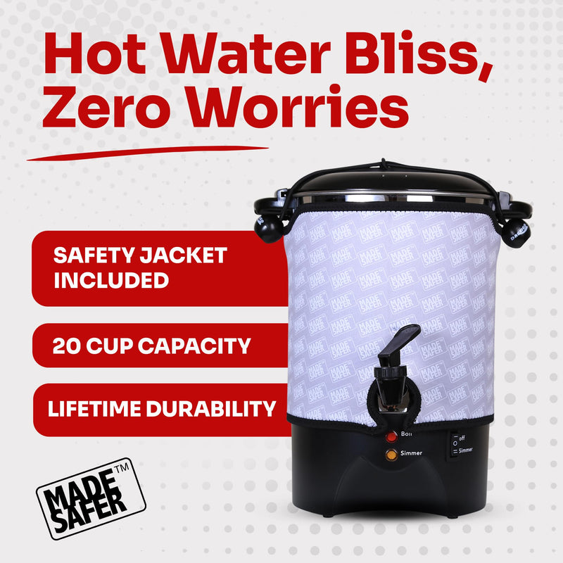 Made Safer Hot Water Urn: Boiling Water Dispenser for Tea, 8L