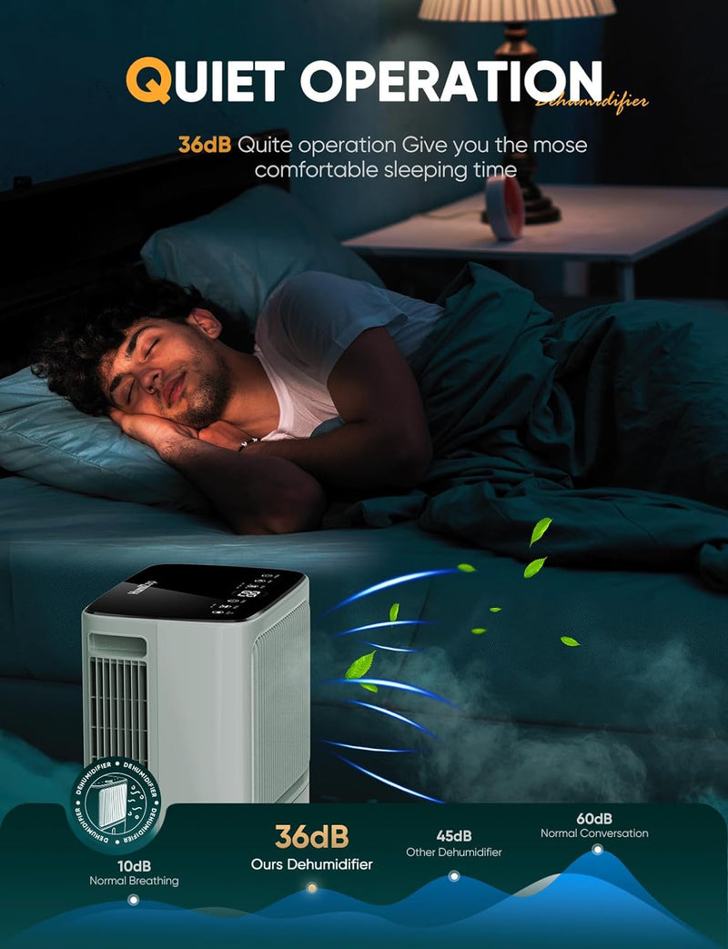 Ultra Quiet 12L Home Dehumidifier: Humidity Control with Timer