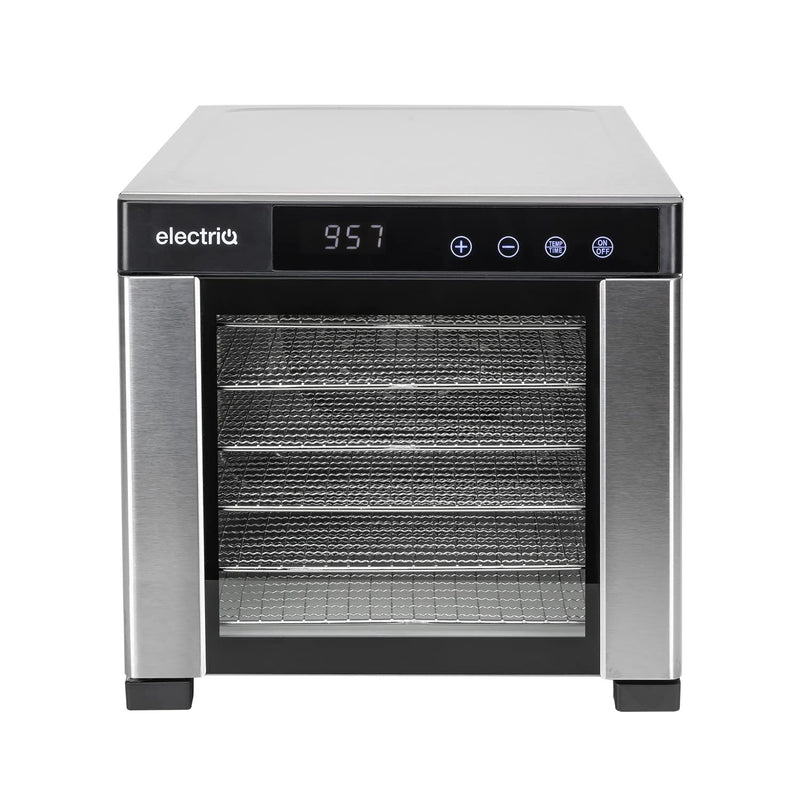 electriQ Stainless Steel Food Dehydrator - 6 Shelves, 650W