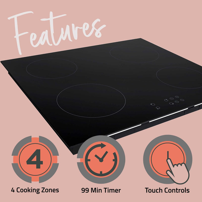 Cookology CIH602 60cm Induction Hob, Touch Control, Black