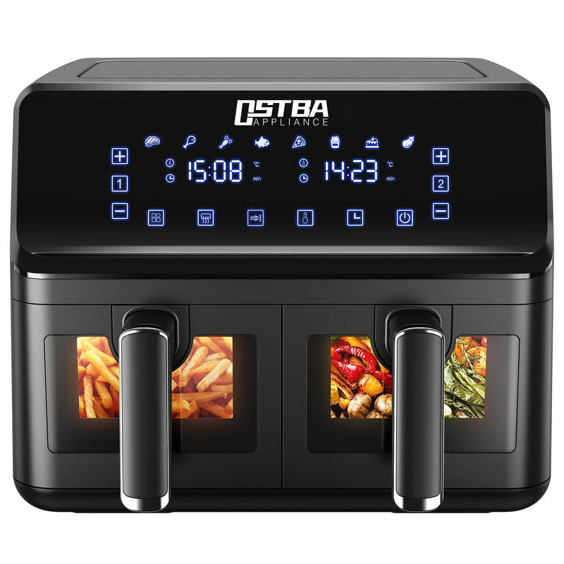 OSTBA 7.5L Oil-Free Air Fryer: Clear Window, LED Touch Screen