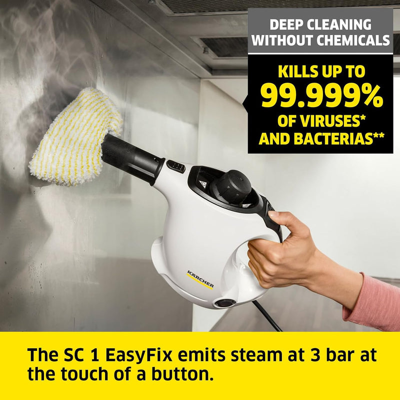 Kärcher SC 1 EasyFix Steam Cleaner, 3 bar Pressure