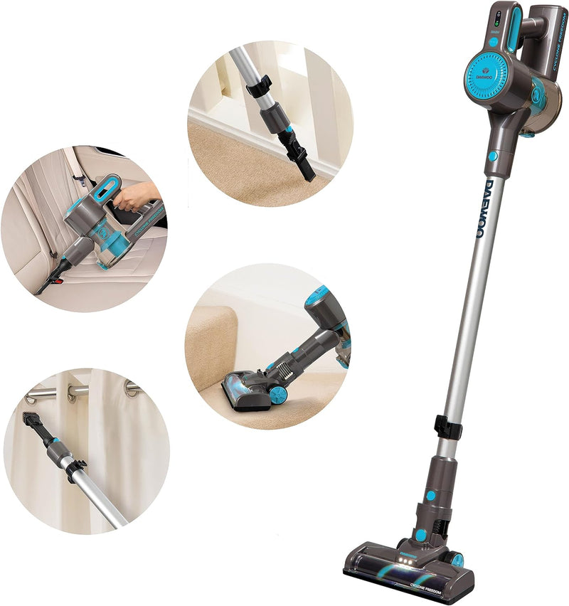 Daewoo FLR00010DV Cordless Vacuum Cleaner, 22.2V, Black/Blue