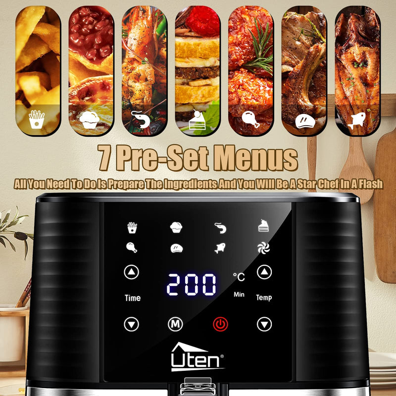 Uten 5.5L Air Fryer Oven, 1700W Rapid Air Technology, Healthy Cooking