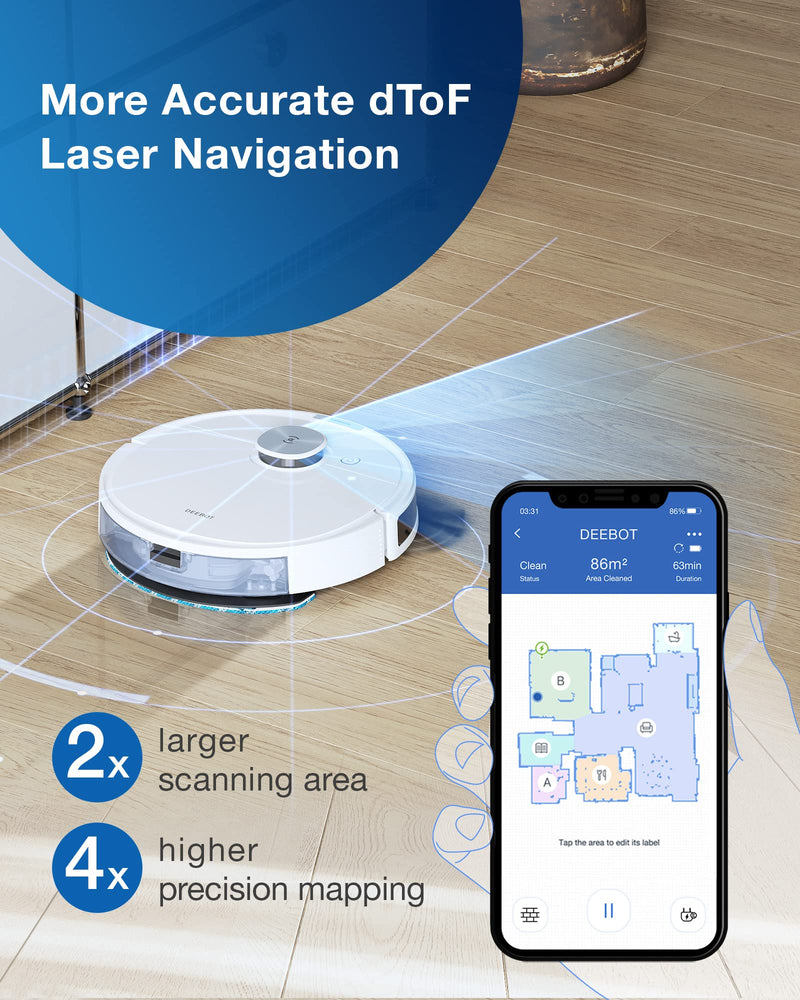 ECOVACS DEEBOT N10 Robot Vacuum - TrueMapping 2.0