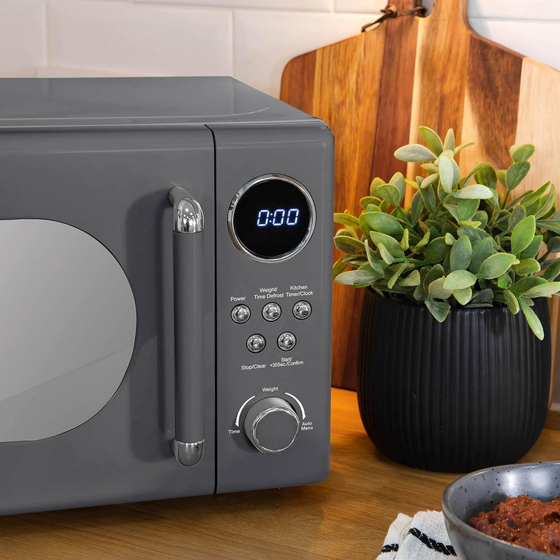 Russell Hobbs Retro 20L Grey Digital Microwave - 800W