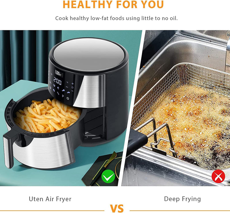 Uten 5.5L Air Fryer Oven, 1700W Rapid Air Technology, Healthy Cooking