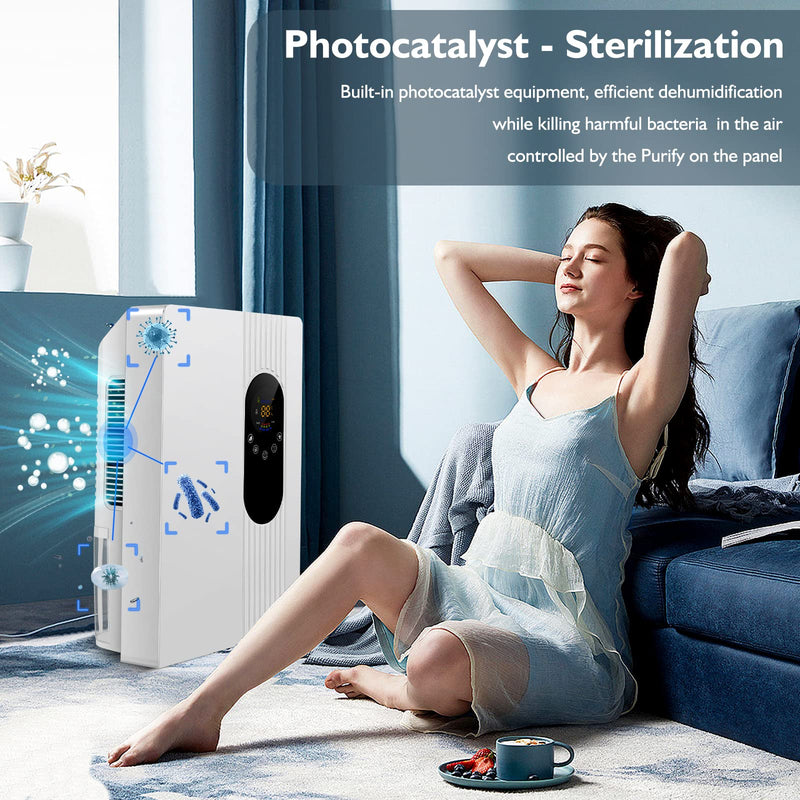 BAPHIYA 2.2L Dehumidifier: Digital Display, Touch Operation