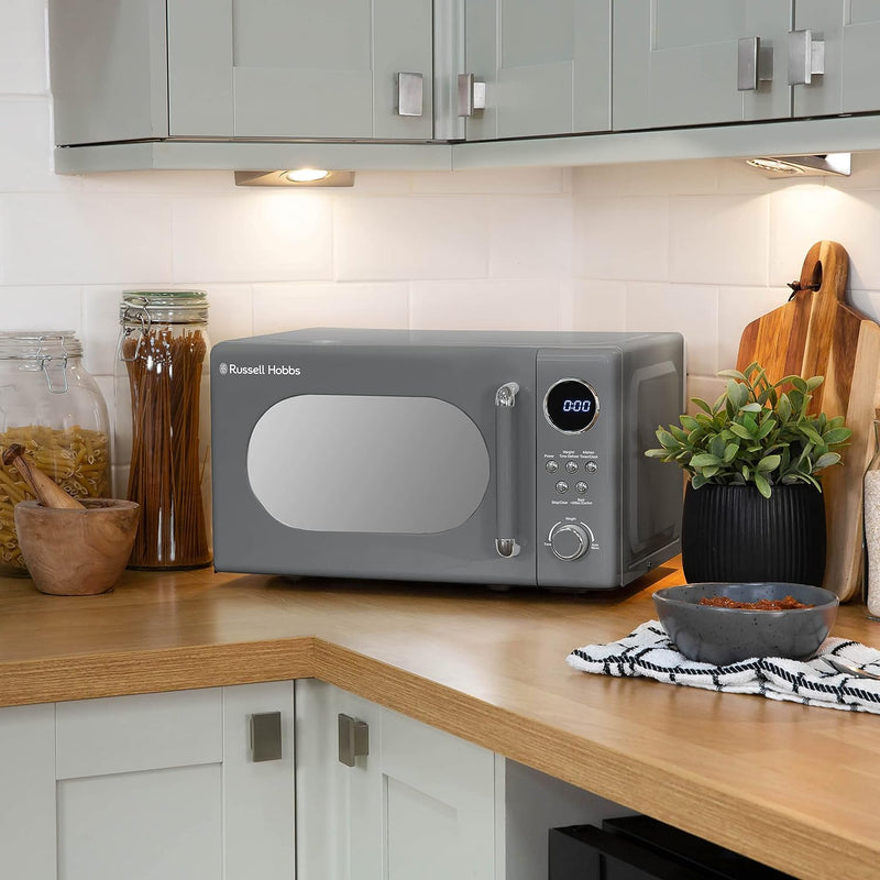 Russell Hobbs Retro 20L Grey Digital Microwave - 800W