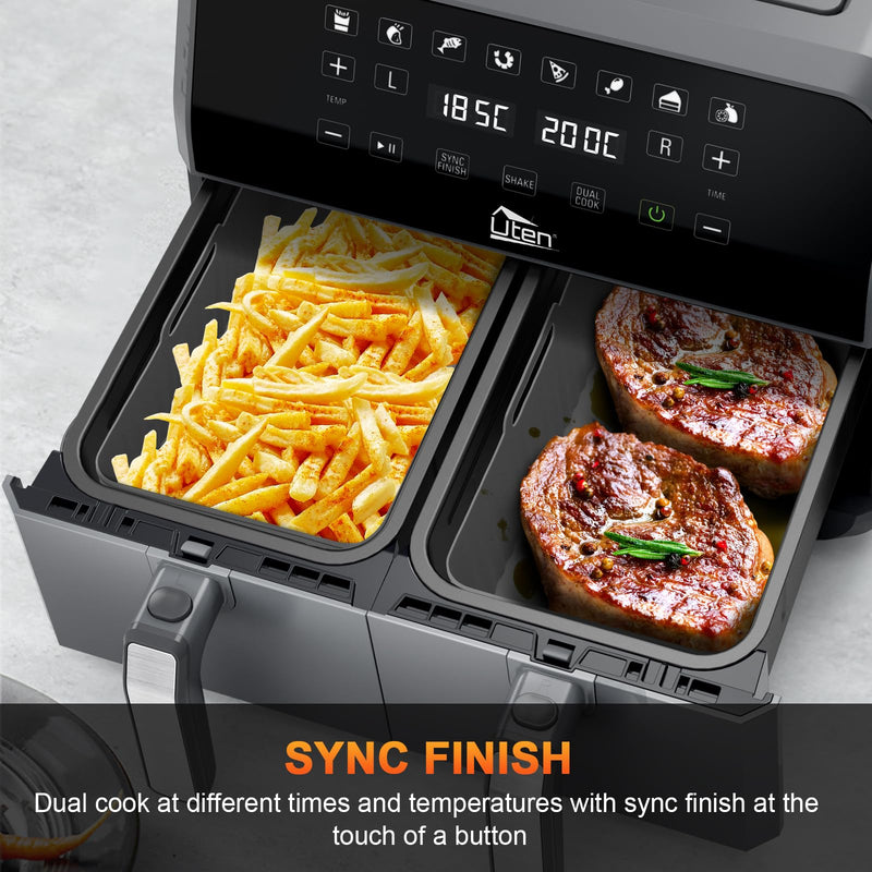 Uten 10L Digital Air Fryer Oven: 12 Preset Menus, LED Touch