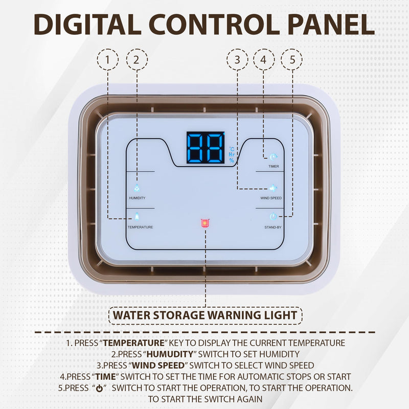 Belaco 12L/Day Dehumidifier: Portable, Digital Display