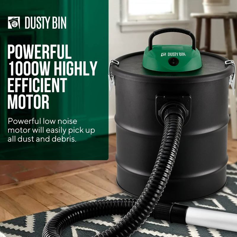 Dusty Bin DB19R Rechargeable Ash Vacuum - Cordless Fireplace Vac